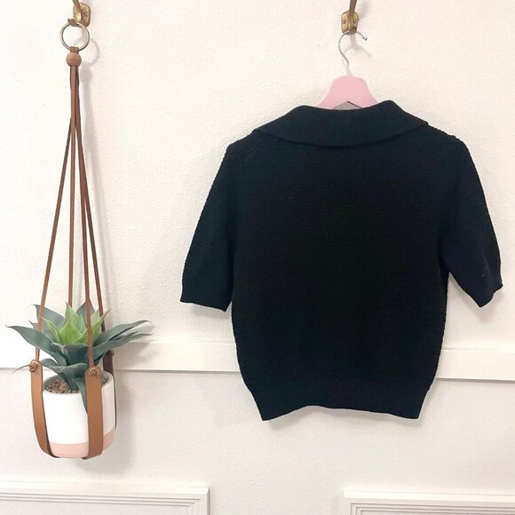 The Reset R Label The Eco Polo Short Sleeve Knit Black Size M - Picture 7 of 7